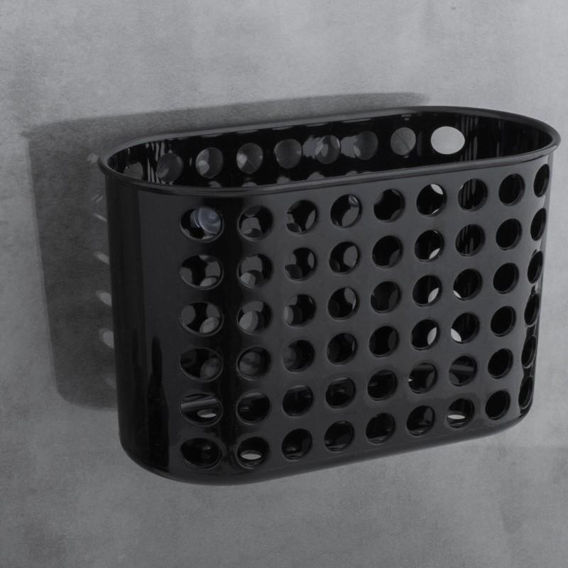 Koszyk łazienkowy plastikowy półka łazienkowa pod prysznic czarna XL - Yoka