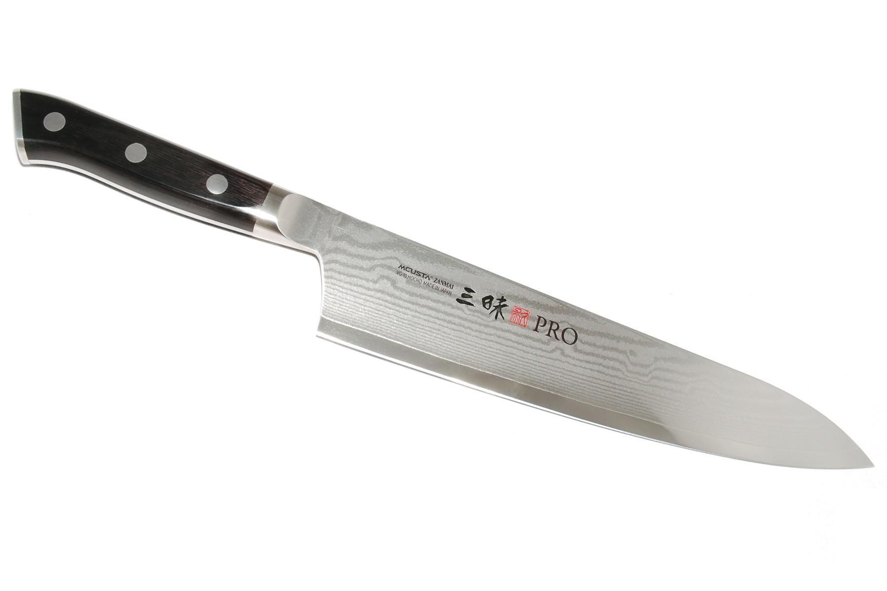 Mcusta japoński nóż kuchenny ze stali damasceńskiej GYUTO 240 mm