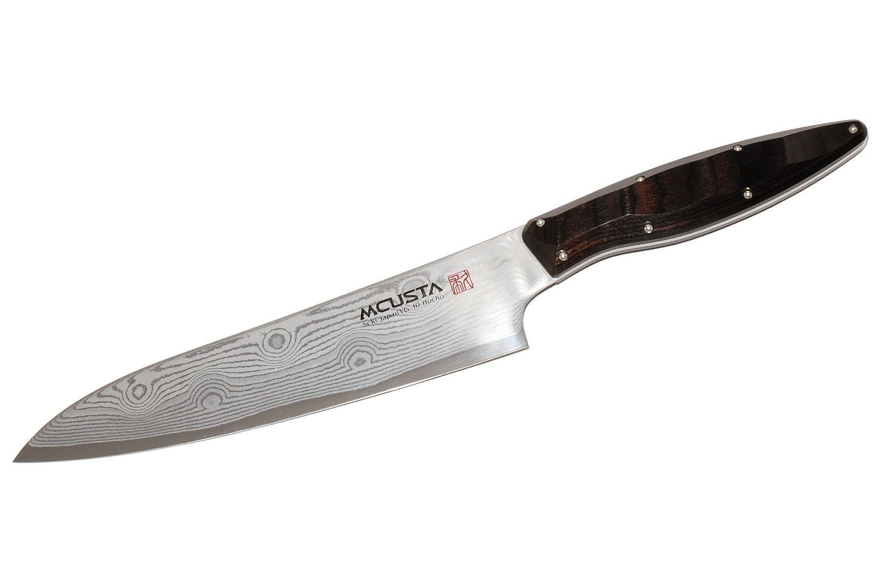 Mcusta japoński nóż kuchenny ze stali damasceńskiej GYUTO 180 mm