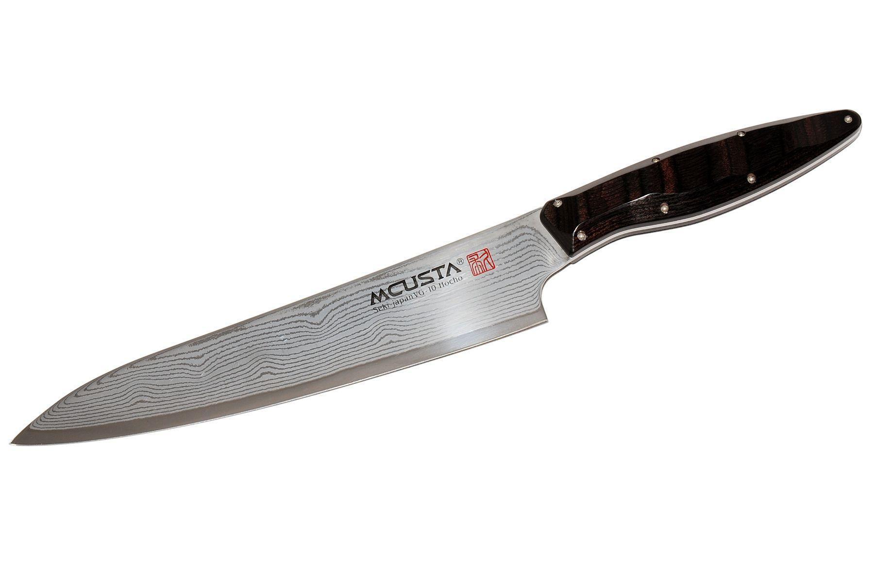 Mcusta japoński nóż kuchenny ze stali damasceńskiej GYUTO 210 mm