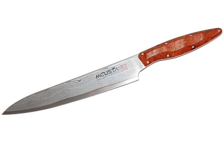 Mcusta japoński nóż kuchenny ze stali damasceńskiej SLICER 220 mm