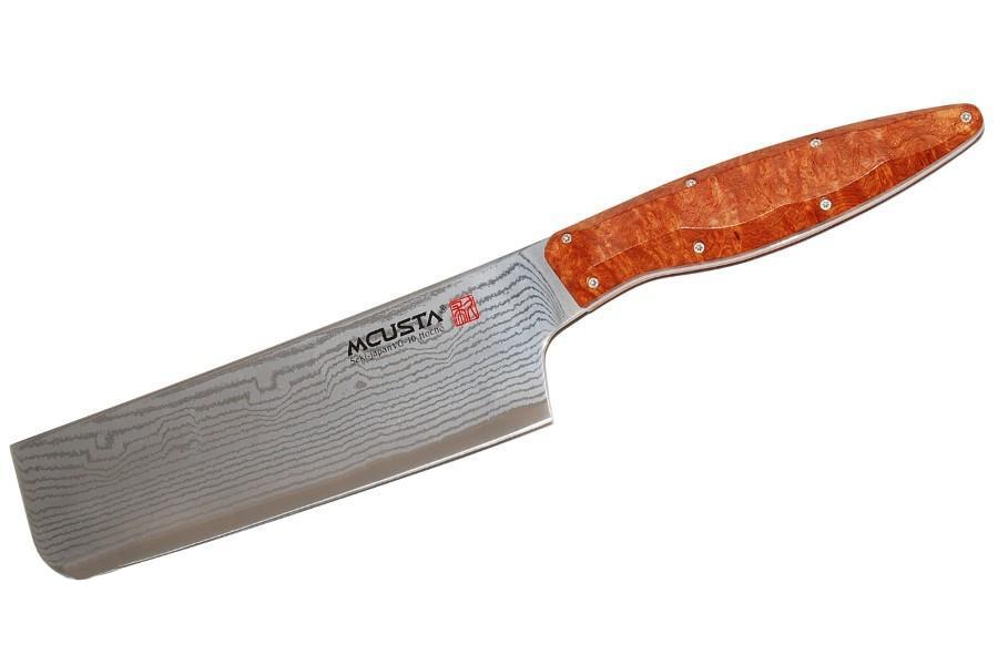 Mcusta japoński nóż kuchenny ze stali damasceńskiej NAKIRI 150 mm