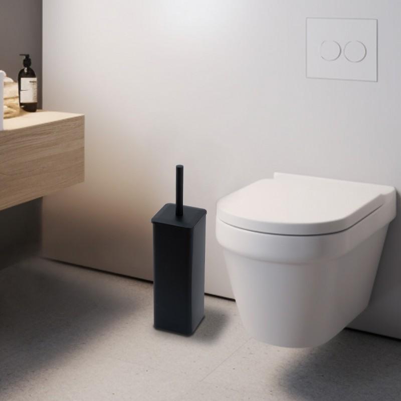 Szczotka WC do toalety tuba czarna stal mat loft - Yoka