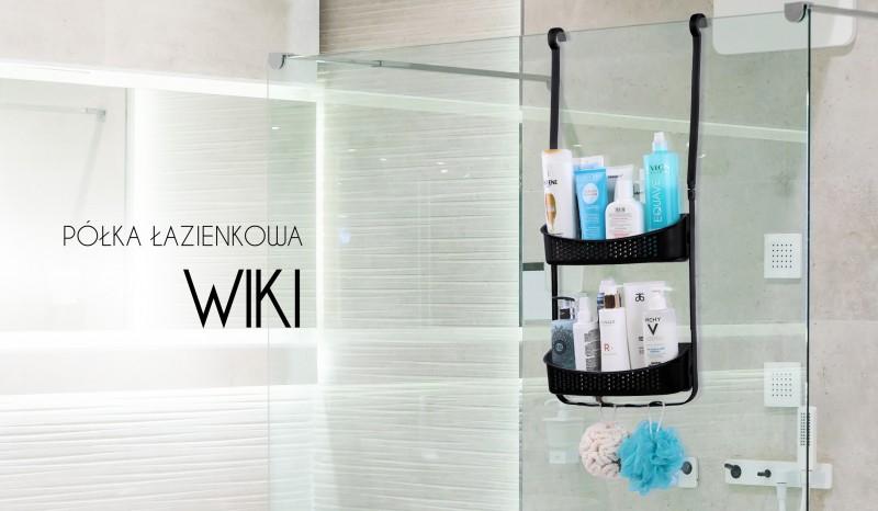 Półka pod prysznic wisząca organizer na kosmetyki czarna Yoka Home