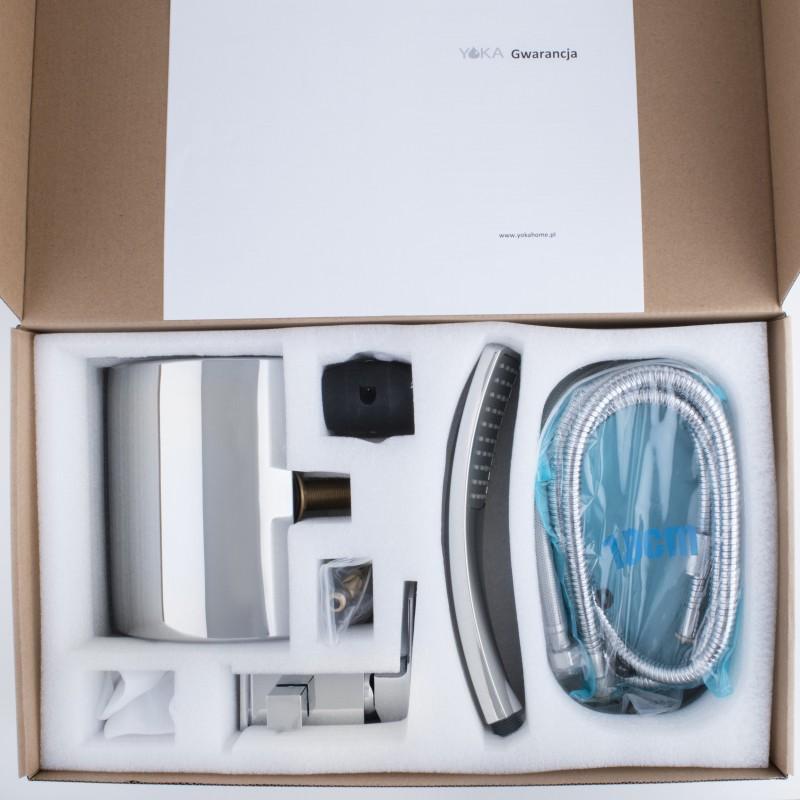 Bateria wannowo-prysznicowa jednouchwytowa nawannowa Yoka Home ORCA chrom