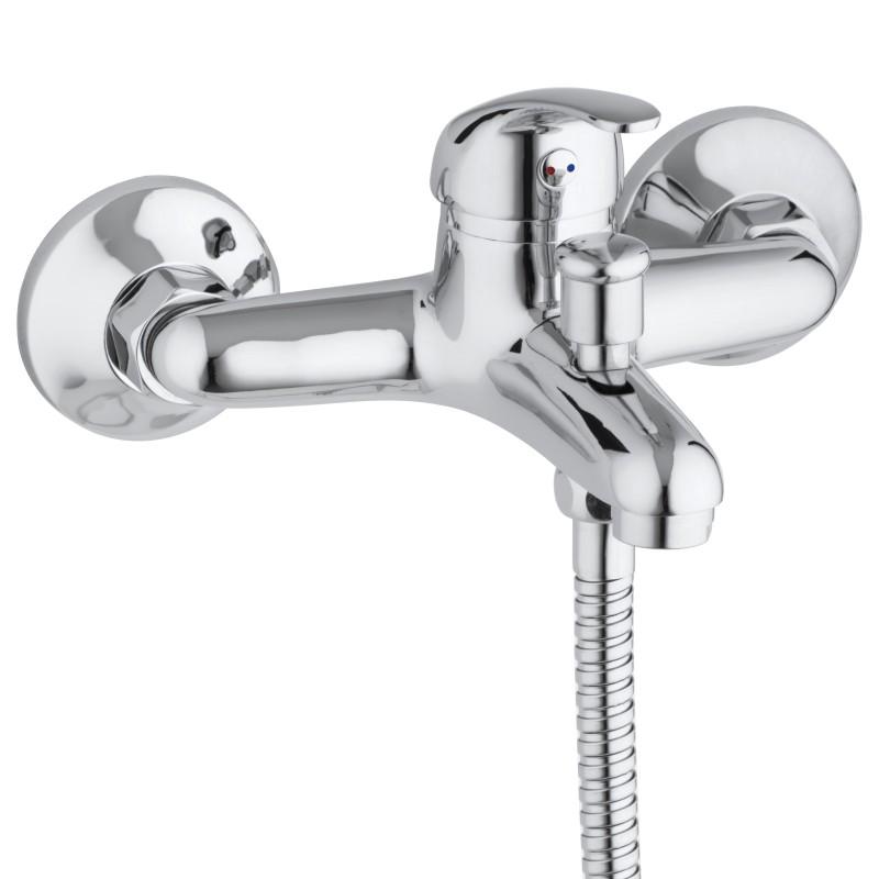 Bateria wannowo-prysznicowa jednouchwytowa ścienna Yoka Home TIMO chrom