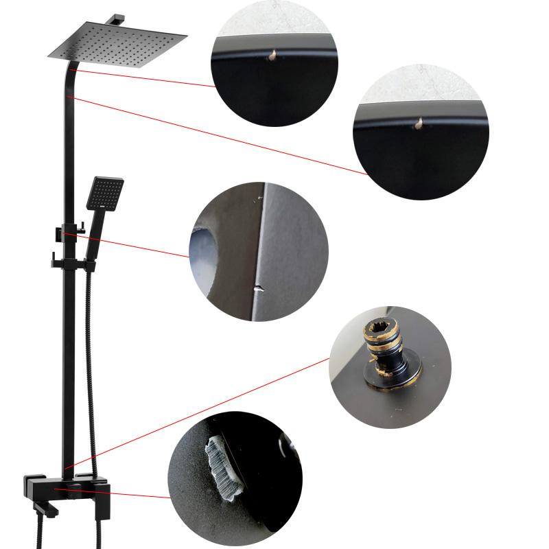 Bateria prysznicowa wannowa kran z deszczownicą 30 cm - OUTLET -40%