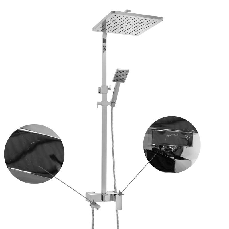 Zestaw prysznicowy do wanny chrom bateria deszczownica 30 cm -OUTLET 30%