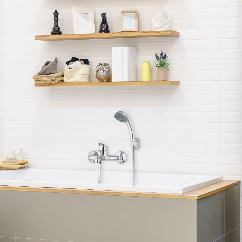 BATERIA WANNOWA ŚCIENNA ZESTAW PRYSZNICOWY KRAN - OUTLET 30%