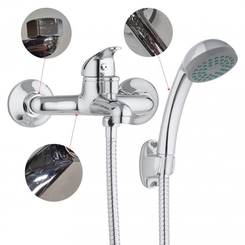 BATERIA WANNOWA ŚCIENNA ZESTAW PRYSZNICOWY KRAN - OUTLET 30%