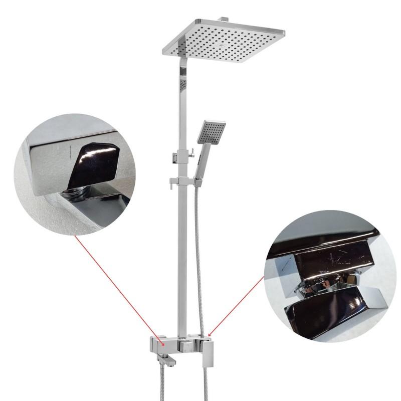 ZESTAW PRYSZNICOWY MECHANICZNY 30 CM, CHROM OUTLET 30%