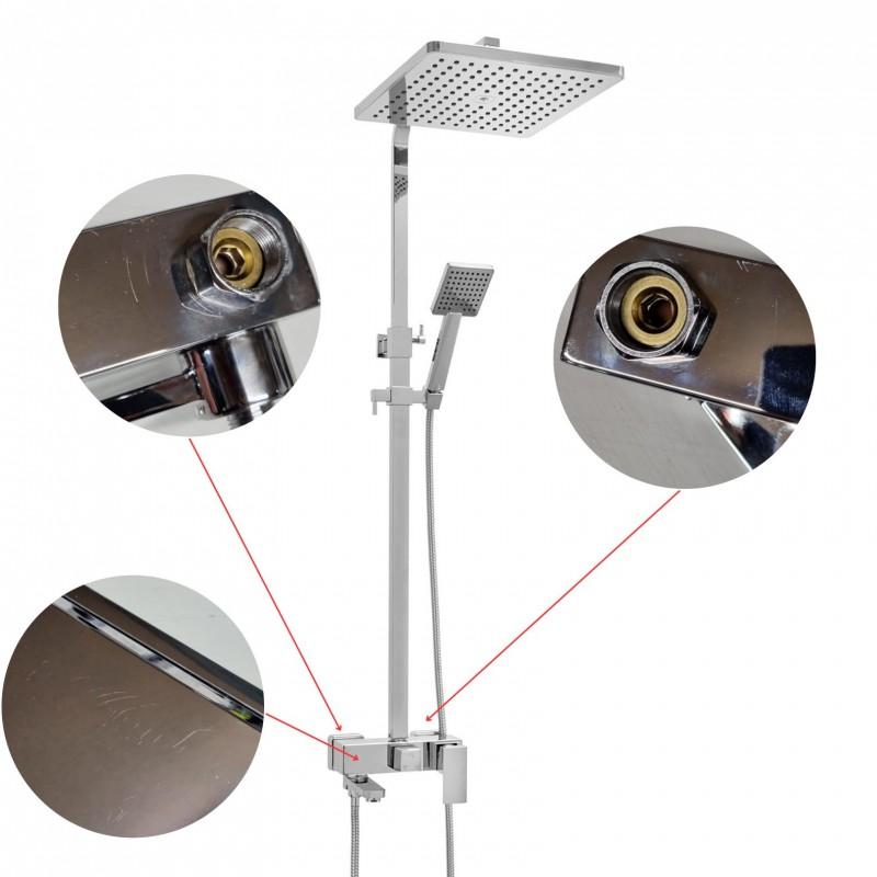 ZESTAW PRYSZNICOWY MECHANICZNY 25 CM, CHROM OUTLET 30%