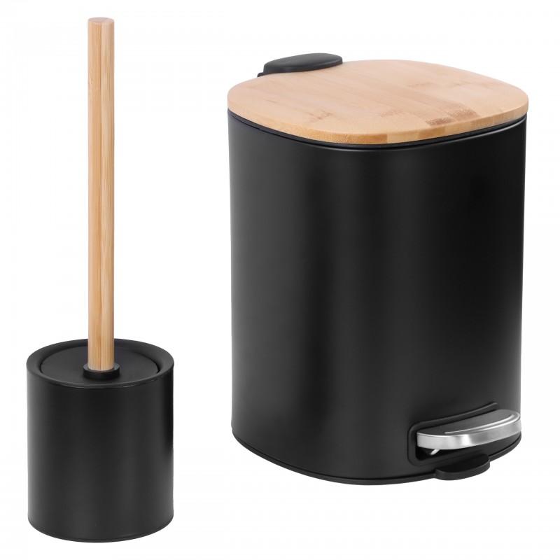 Zestaw do łazienki: Kosz na śmieci z pedałem i Szczotka do WC YOKA