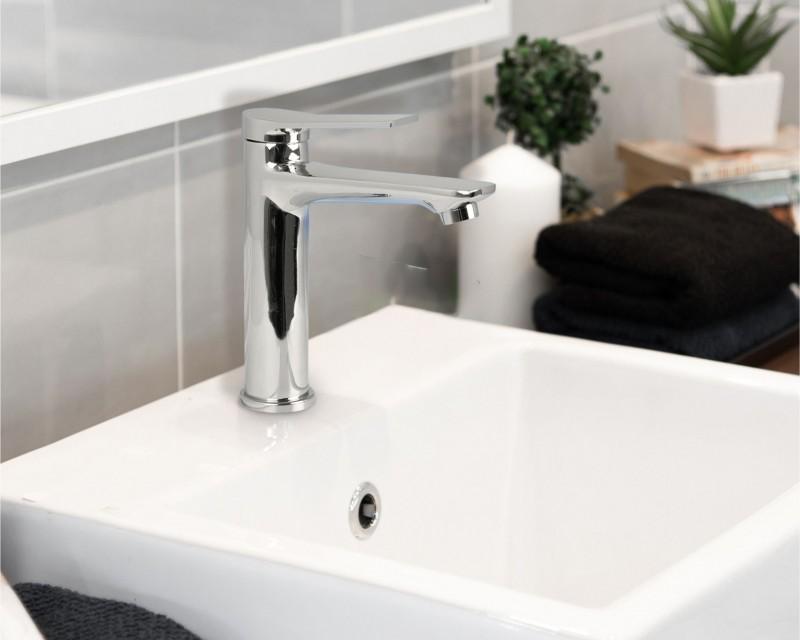 Bateria umywalkowa stojąca łazienkowa chrom OMALA24 - OUTLET30% - Yoka