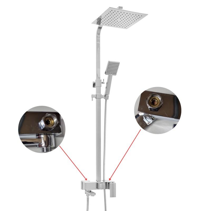 ZESTAW PRYSZNICOWY MECHANICZNY CUBE-25 CHROM OUTLET 30% YOKA