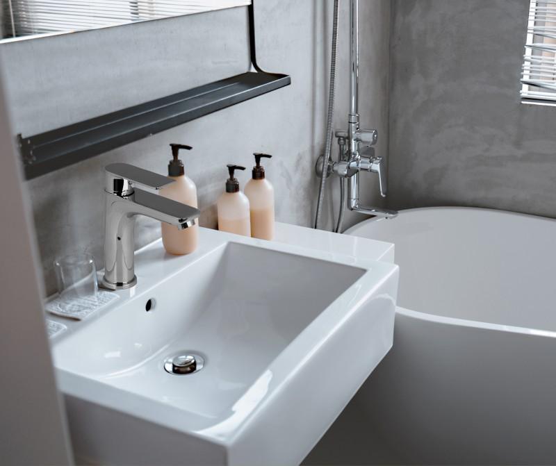 Bateria umywalkowa wysoka nablatowa kwadratowa łazienkowa ELENA24 - OUTLET30% - YOKA