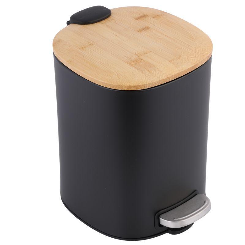 Zestaw Łazienkowy  – Kosz 5L + Stojak na Papier z Uchwytami Yoka Home Black