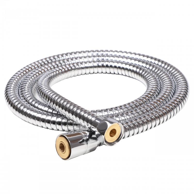 Wąż prysznicowy 150 cm srebrny uniwersalny antyskrętny do wanny, kabiny prysznicowej - Yoka