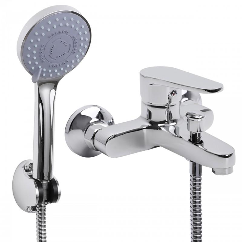 Bateria wannowa prysznicowa ścienna DARI OUTLET 30% chrom - Yoka