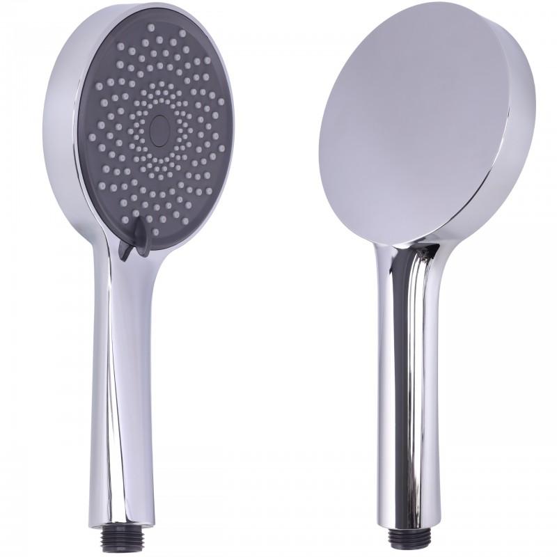 Słuchawka prysznicowa srebrna 3 funkcyjna uniwersalna natryskowa mocna - Yoka Home