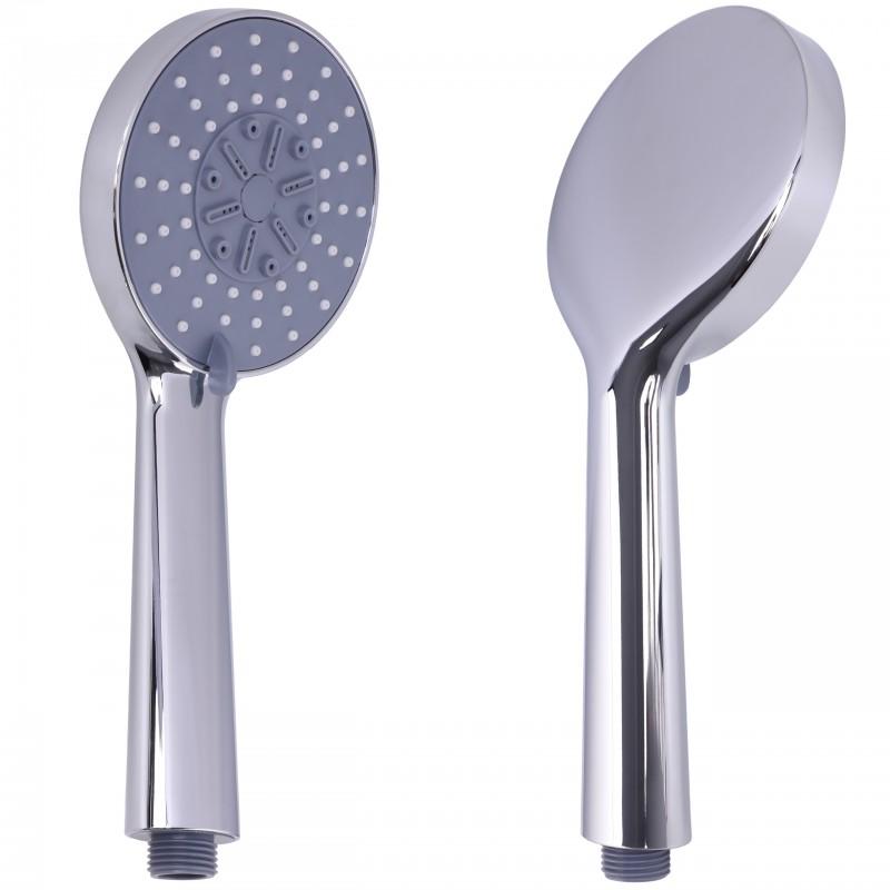 Słuchawka prysznicowa srebrna 5 funkcyjna uniwersalna natryskowa mocna - Yoka Home