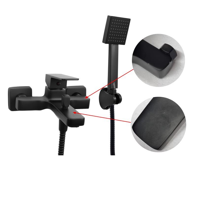 Bateria wannowa ścienna prysznicowa natryskowa czarna - OUTLET 30% Yoka Home