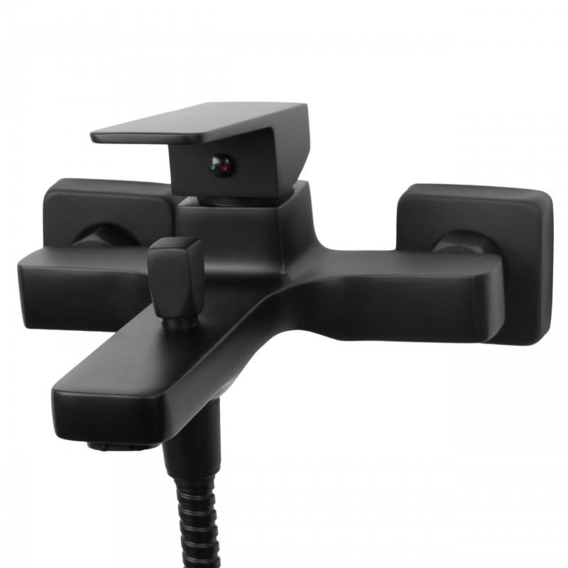 Bateria wannowa ścienna prysznicowa natryskowa czarna - OUTLET 30% Yoka Home