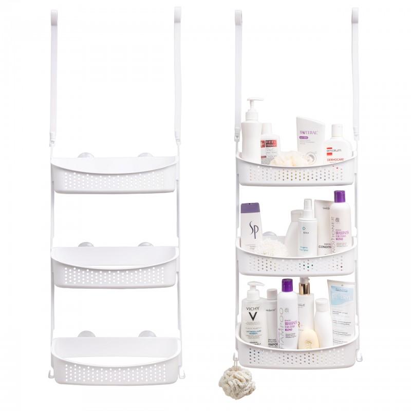 Półka pod prysznic koszyk łazienkowy wiszący organizer biały - Yoka