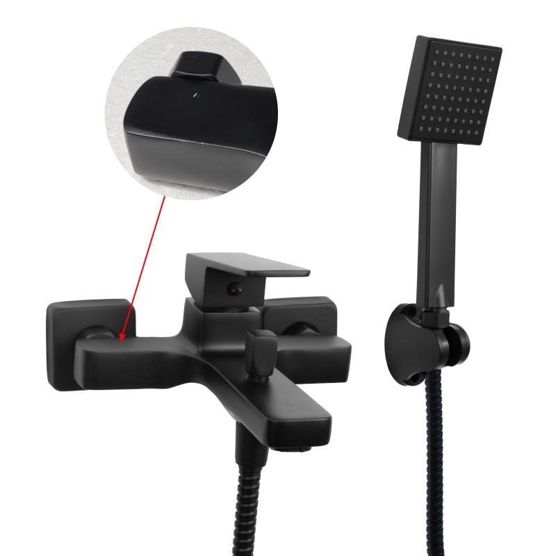 Bateria wannowa ścienna prysznicowa natryskowa czarna - OUTLET 30% - Yoka