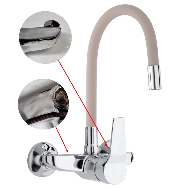 Bateria kuchenna ścienna elastyczna wylewka kran - OUTLET 30%