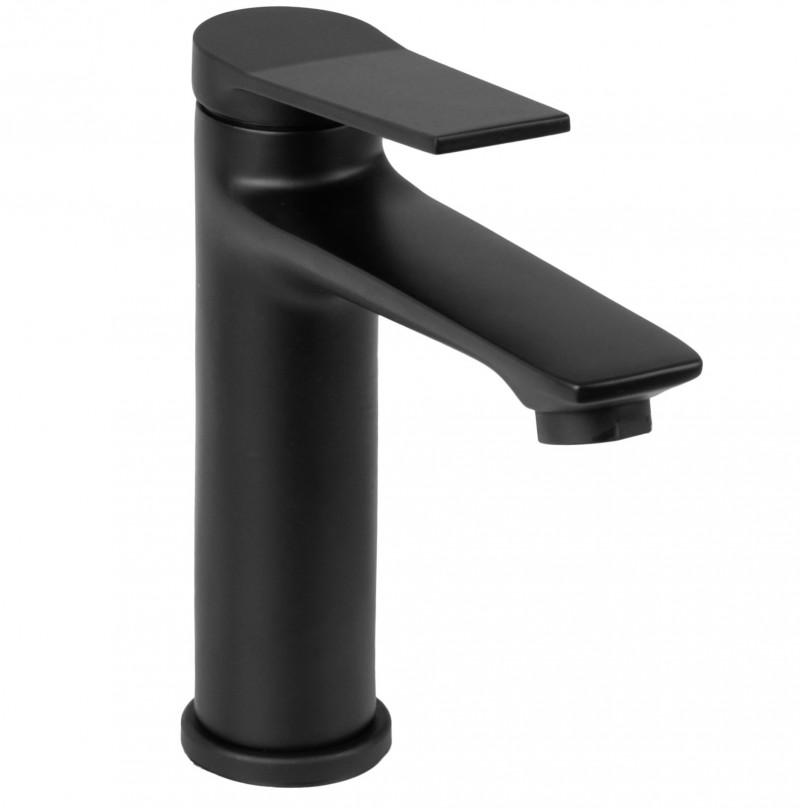 Bateria umywalkowa stojąca łazienkowa czarna - OUTLET 25%