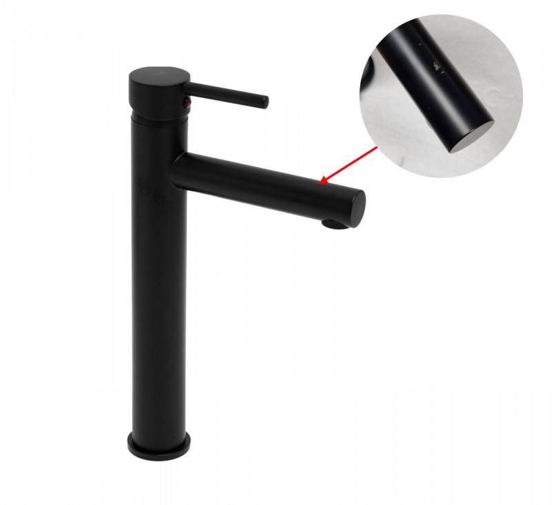 Bateria umywalkowa stojąca czarna bateria łazienkowa wysoka z długą wylewką OUTLET 30%- Yoka