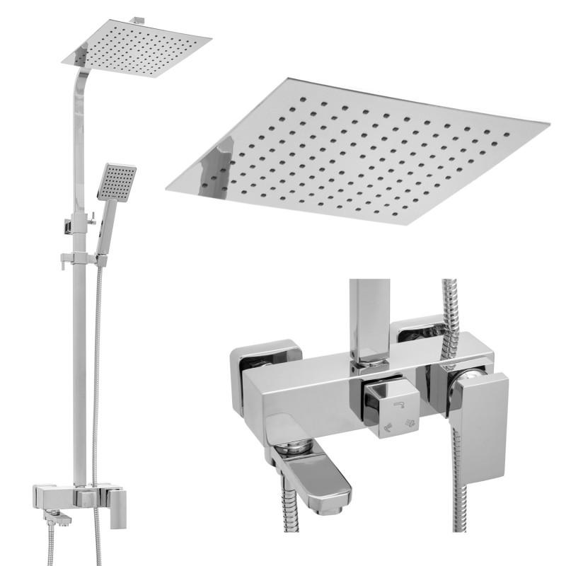 Bateria prysznicowa natynkowa panel i deszczownica 25 cm - OUTLET 30%
