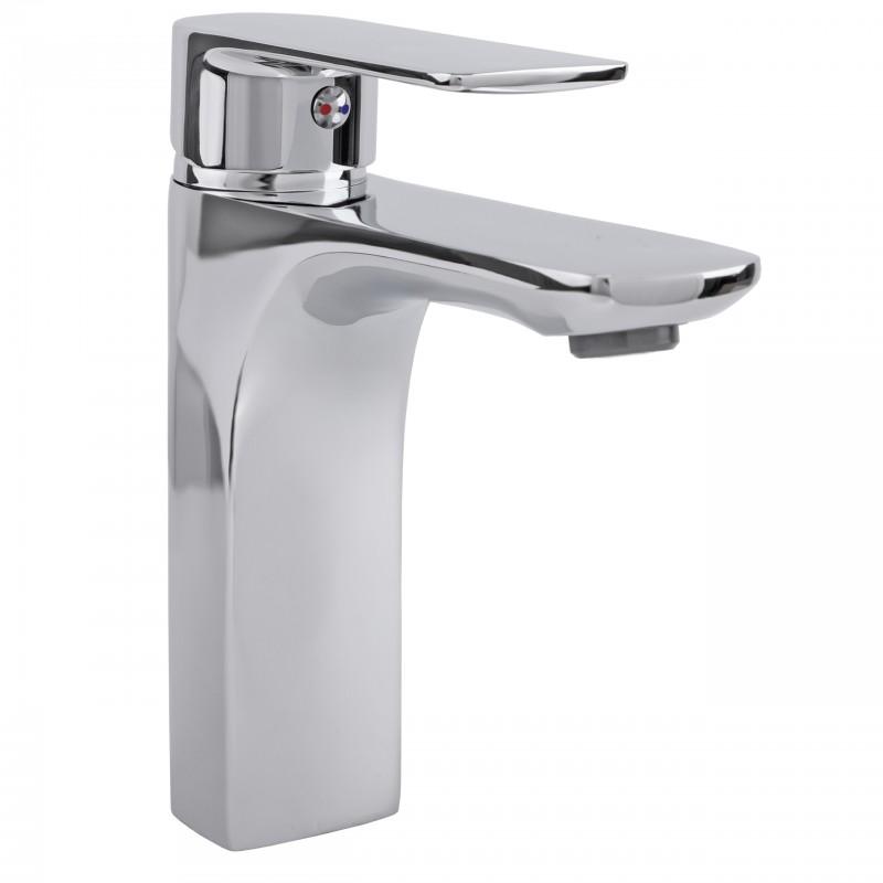 Bateria umywalkowa stojąca łazienkowa chrom - OUTLET 30%